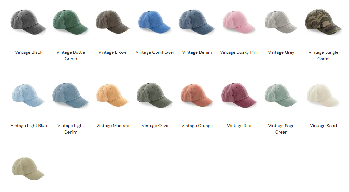 Low-profile vintage cap