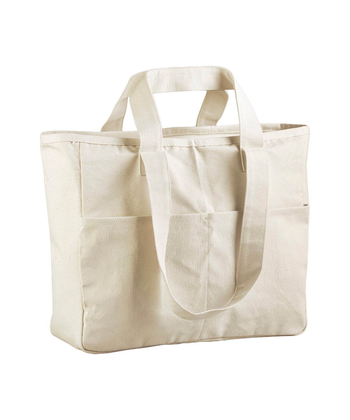 Double-handle cargo pocket tote WM604