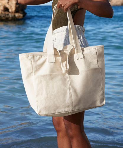 Double-handle cargo pocket tote WM604